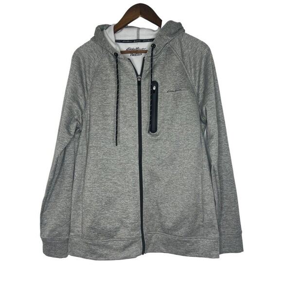 Eddie Bauer Men's Gray Zip Up Hoodie Size M Athletic Outdoor FreeDry - Picture 1 of 9